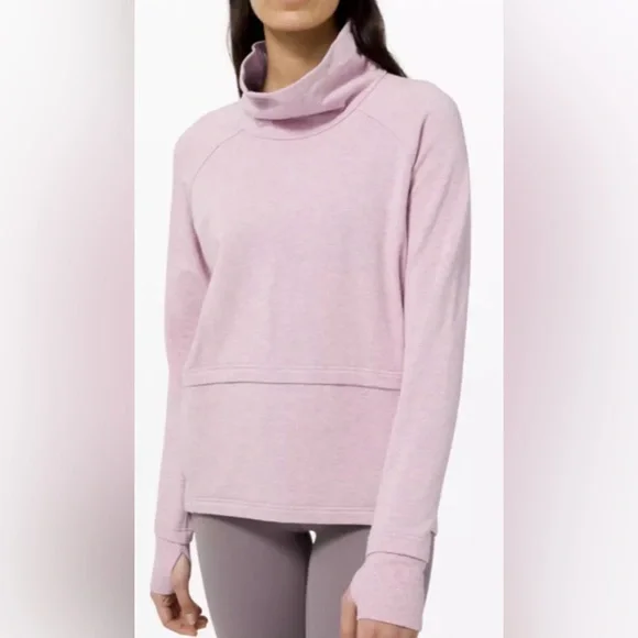 NWOT Lululemon Find Your Unwind Pullover Heathered Pink Taupe size 12 - Picture 3 of 14